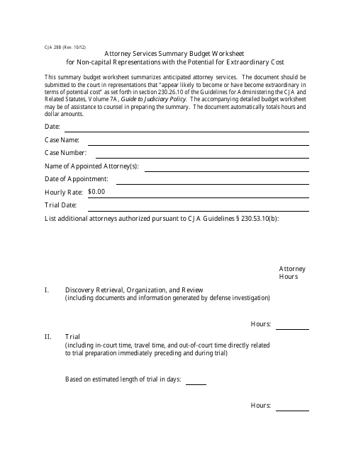 Form CJA28B  Printable Pdf