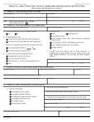 Document preview: Form MC171 Medi-Cal Long-Term Care Facility Admission and Discharge Notification - California
