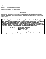 Form 40 Petition for Modification of an Order of Custody/Visitation - Nassau County, New York, Page 5