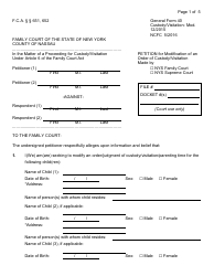 Form 40 Petition for Modification of an Order of Custody/Visitation - Nassau County, New York, Page 6