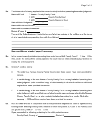 Form 40 Petition for Modification of an Order of Custody/Visitation - Nassau County, New York, Page 8