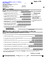 Form FTB4684A Demand for Tax Return - California