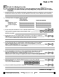 Form FTB4684A Demand for Tax Return - California, Page 2