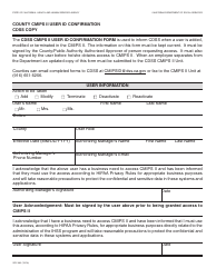 Form SOC882 County Cmips II User Id Confirmation Cdss Copy - California
