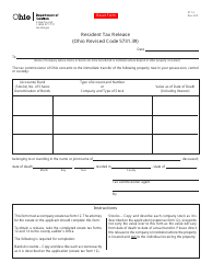 Document preview: Form ET14 Resident Tax Release - Ohio