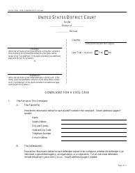 Document preview: Form Pro Se1 Complaint for a Civil Case