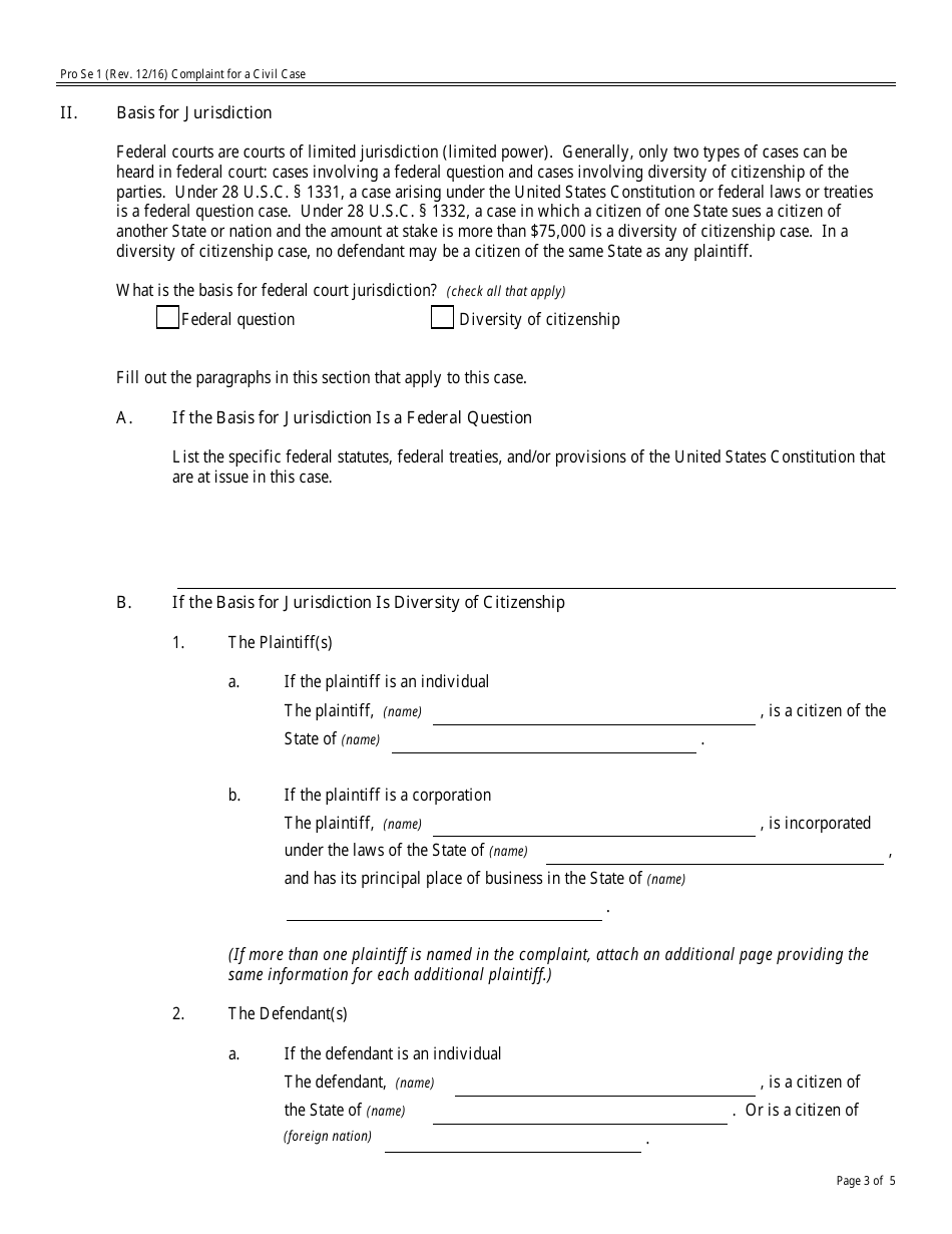 Form Pro Se1 Fill Out Sign Online And Download Fillable Pdf Form Pro Se1 Fill Out Sign Online And Download Fillable Pdf