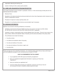 Form HCS281 Application Instructions for a Home Care Organization License - California, Page 16