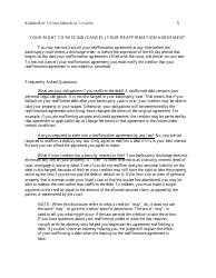 Form B2400A/B ALT &quot;Reaffirmation Agreement&quot;, Page 5