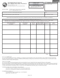 Form 103-N Schedule 1 Information Return of Not Owned Personal Property - Indiana