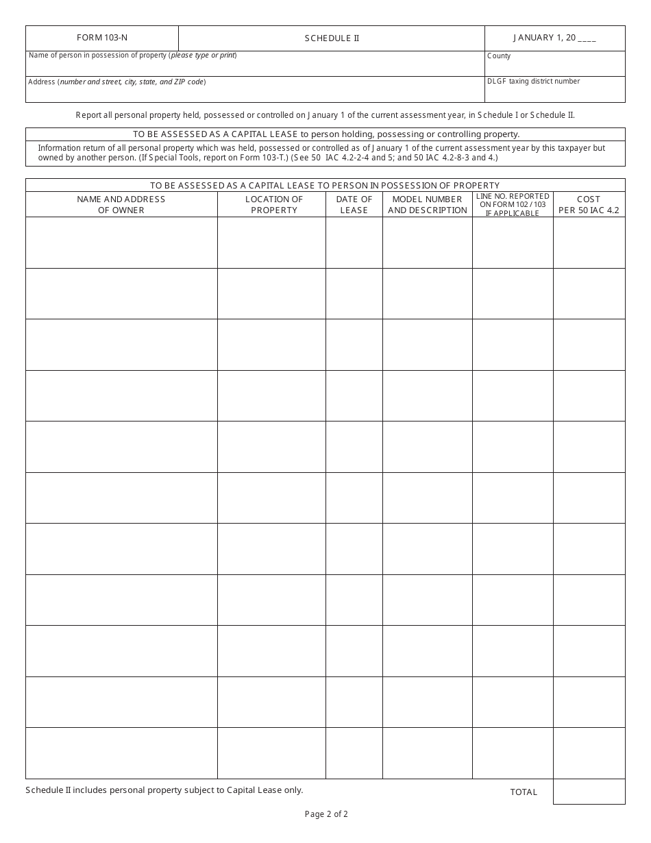 Form 103-N Schedule 1 - Fill Out, Sign Online and Download Fillable PDF ...