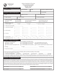 Form M-233 Oversize/Overweight Vehicle Permit Application - Indiana