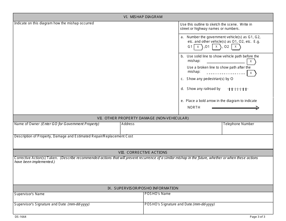 Form DS-1664 Overseas Motor Vehicle Mishap Report, Page 4