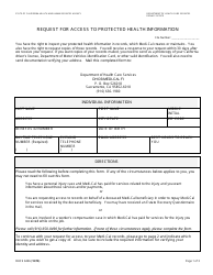 Document preview: Form DHCS6236 Request for Access to Protected Health Information - California