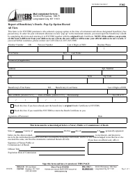 Document preview: Report of Beneficiary's Death - Pop-Up Option Elected All Tiers - New York City