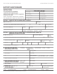 Document preview: Form CW2.2 Support Questionnaire - California