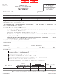 Document preview: Form 3604-1b Mineral Material Free Use Permit