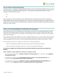 Appeal Request Form - Mnsure - Minnesota, Page 3