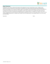 Appeal Request Form - Mnsure - Minnesota, Page 4