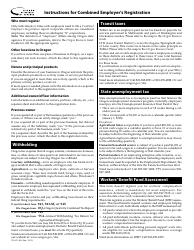Form 150-211-055 Combined Employer&#039;s Registration - Oregon, Page 2