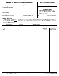 Document preview: Form SF-115 Request for Records Disposition Authority