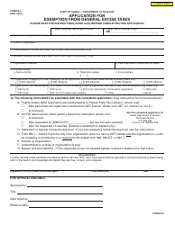 Form G-6 Application for Exemption From General Excise Taxes - Hawaii