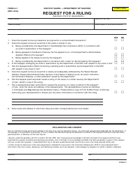 Form A-7 Request for a Ruling - Hawaii