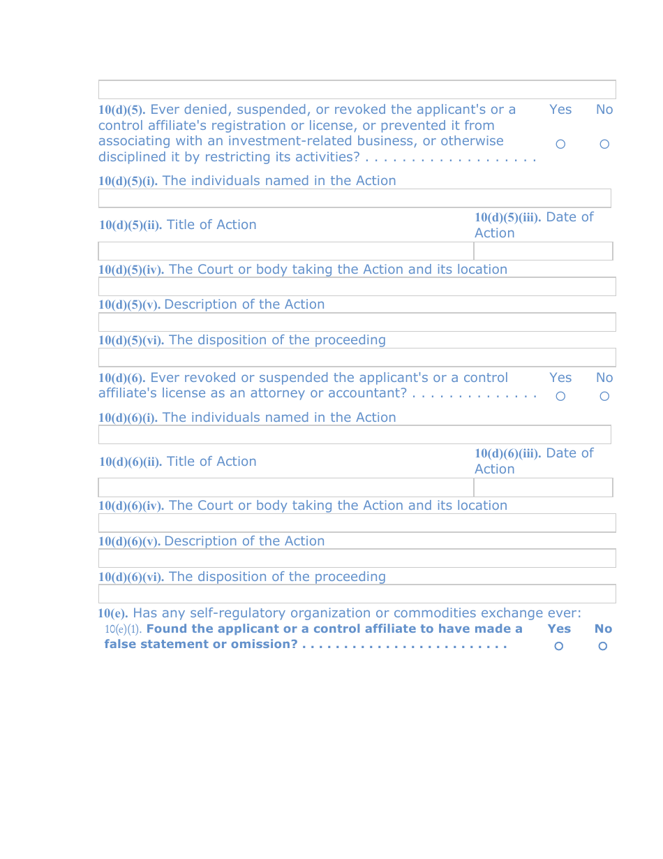 SEC Form 1528 (TA-1) Uniform Form for Registration as a Transfer Agent and for Amendment to Registration Pursuant to Section 17a of the Securities Exchange Act of 1934, Page 11