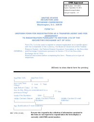 SEC Form 1528 (TA-1) Uniform Form for Registration as a Transfer Agent and for Amendment to Registration Pursuant to Section 17a of the Securities Exchange Act of 1934