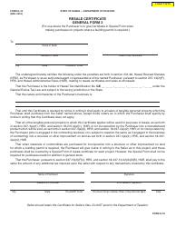 Document preview: Form G-18 Resale Certificate General Form 2 - Hawaii