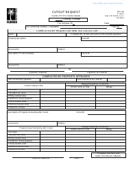 Document preview: Form DR-518 Cutout Request - Florida
