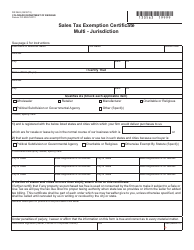 Document preview: Form DR0563 Sales Tax Exemption Certificate Multi - Jurisdiction - Colorado