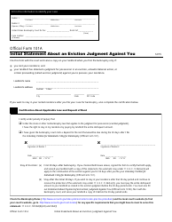 Document preview: Official Form 101A Initial Statement About an Eviction Judgment Against You