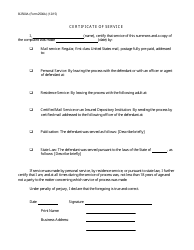Form B2500A Summons in an Adversary Proceeding, Page 2