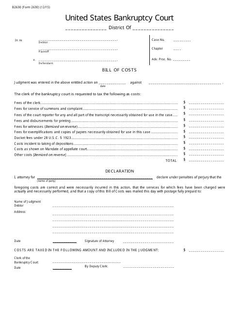 Form B2630  Printable Pdf