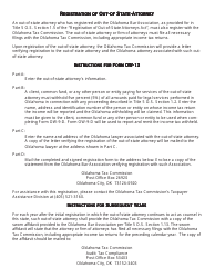 OTC Form OW-13 Registration of Out-of-State Attorney - Title 5 O.s. Section 1.6 - Oklahoma, Page 2