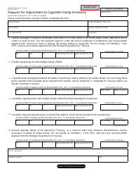 Form 3383 Request for Adjustment to Cigarette Stamp Inventory - Michigan