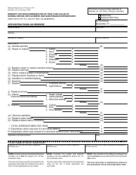 Form 865 Request for Nonconsideration of True Cash Value of Normal Repair, Replacement and Maintenance Expenditures - Michigan