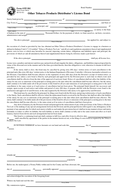 State Form 50831 (OTP-902)  Printable Pdf