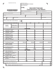 Form DR0020CX Amended Colorado Coal Severance Tax Return - Colorado
