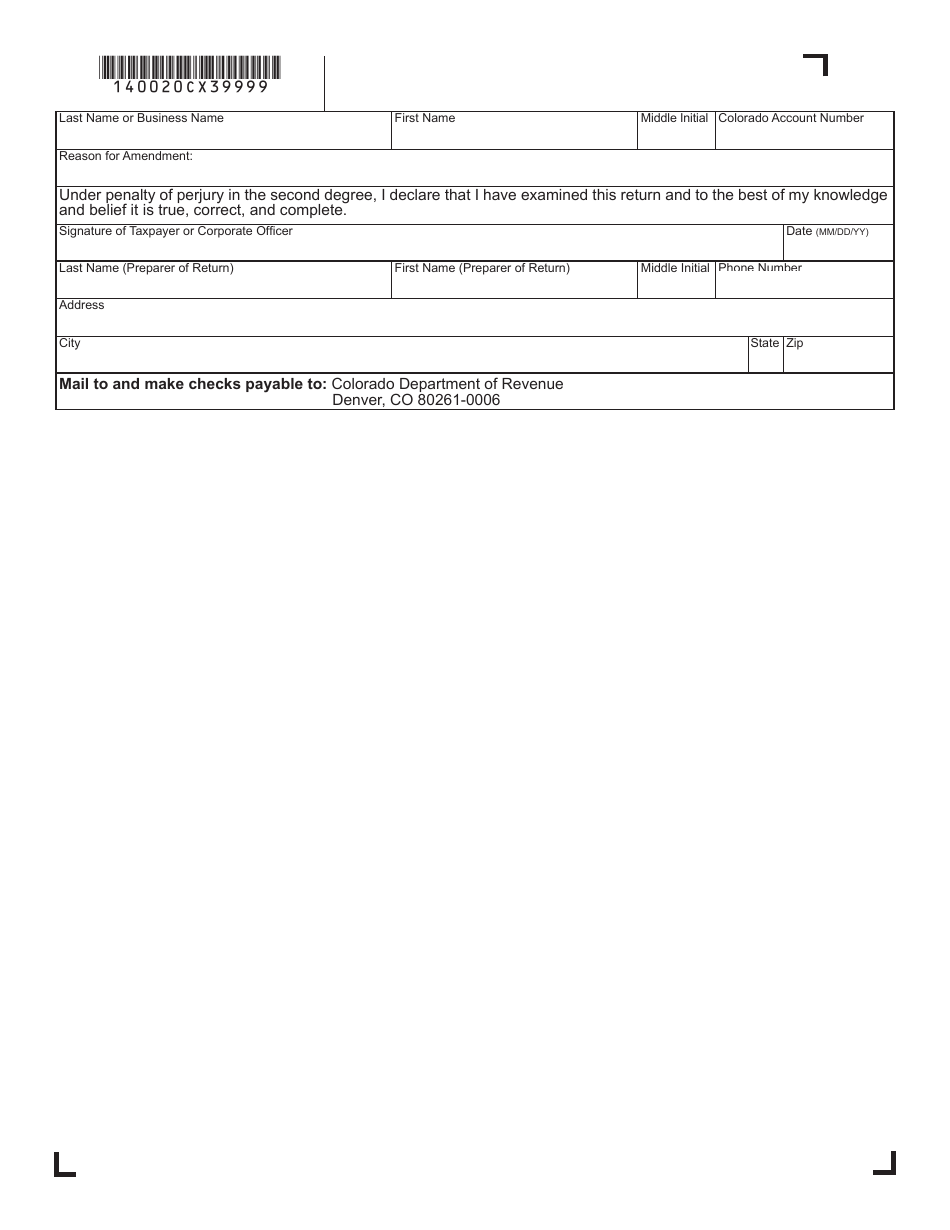 Form Dr0020cx Fill Out Sign Online And Download Fillable Pdf Colorado Templateroller 7167