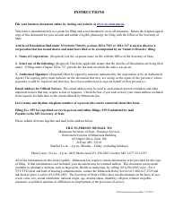 Minnesota Business Corporation Articles of Dissolution - Minnesota, Page 2