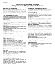 Form 4246 (AC-100) Michigan Unclassified Acquirers Cigarette Tax Return - Michigan, Page 2