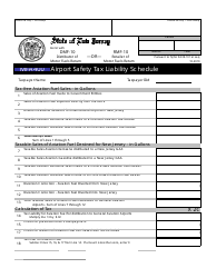 Document preview: Form MFA400 Airport Safety Tax Liability Schedule - New Jersey