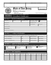 Form DMF-2 Application for Recognition as a Qualified Distributor - New Jersey