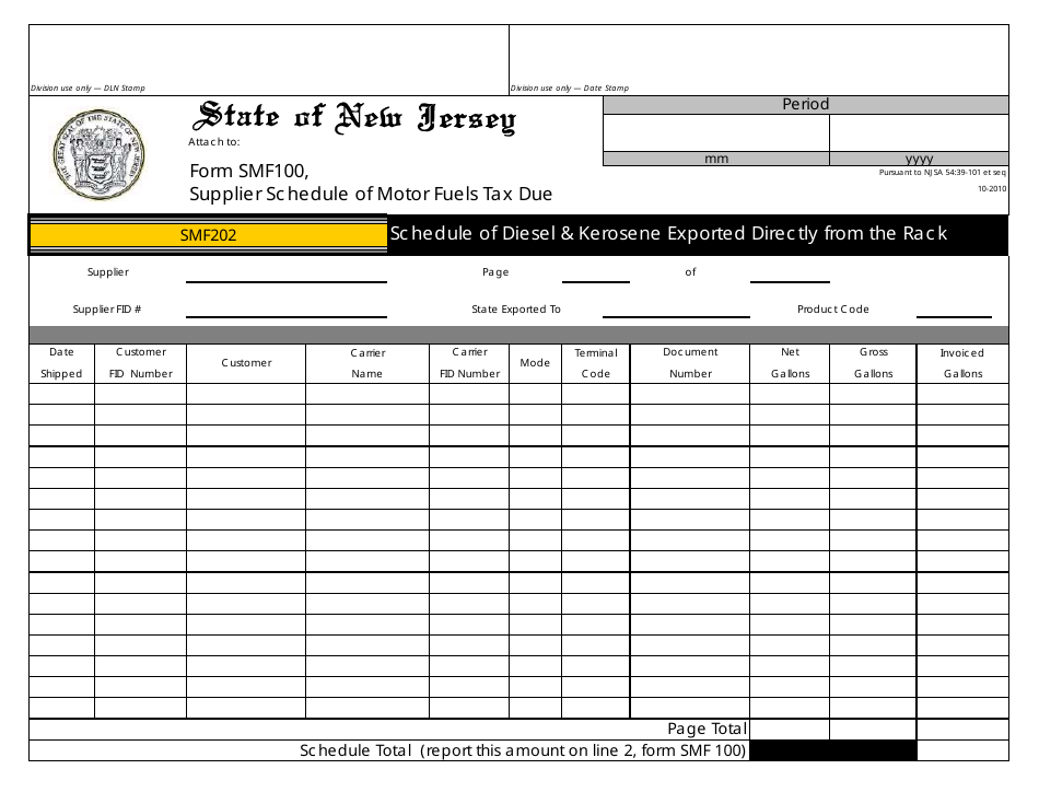 Form SMF-10 Supplier of Motor Fuels Report - New Jersey, Page 16