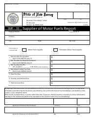 Form SMF-10 Supplier of Motor Fuels Report - New Jersey