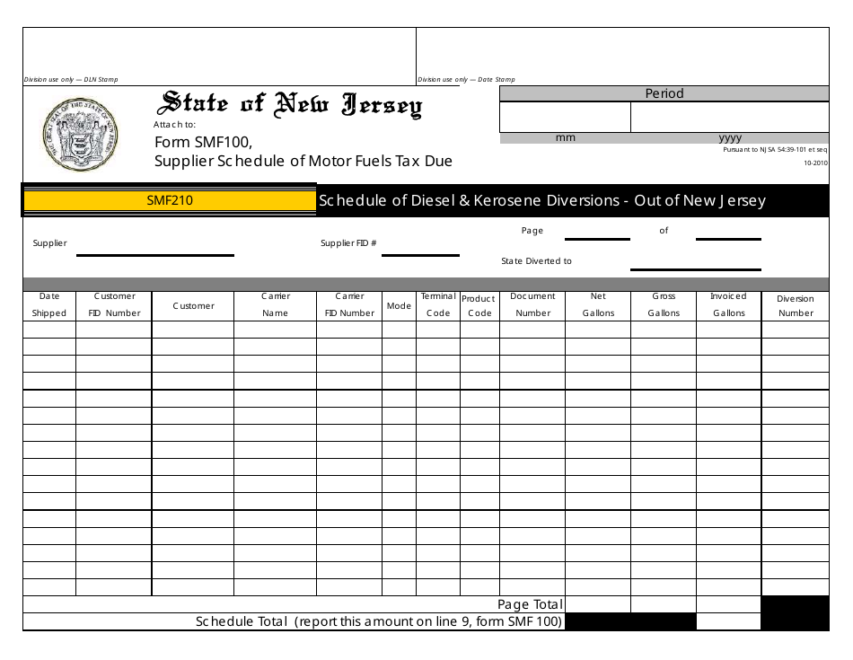 Form SMF-10 Supplier of Motor Fuels Report - New Jersey, Page 23