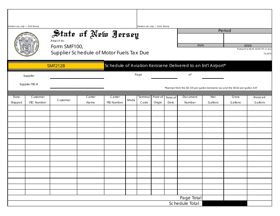 Form SMF-10 Supplier of Motor Fuels Report - New Jersey, Page 26