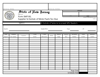 Form SMF-10 Supplier of Motor Fuels Report - New Jersey, Page 28